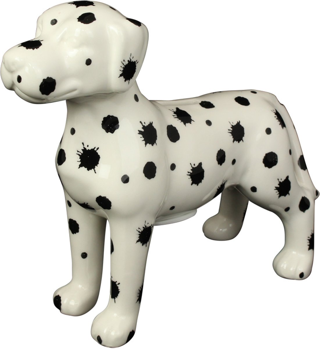 Deense Dog Jules spaarpot | hond - zwart-wit curls print | Pomme pidou